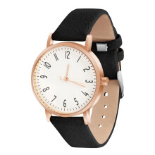 OFFCUP Women's Leather Quartz Watch, Leather Strap Ladies Watches, Analog Quartz Watches with White Dial, 3 Hand Quartz Watch, Premium Fashion Wr