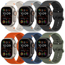 Sports Straps for Apple Watch Ultra/3/2 Strap 49mm 46mm 45mm 44mm 42mm 41mm 40mm 38mm iWatch Straps for Men Women,Waterproof Soft Silicone Band f
