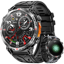 Military Smart Watch with GPS, 1.56" AMOLED Screen Smart Watch for Men, Smartwatch with GPT Voice Assistant,Compatible with Android & iOS (Blueto