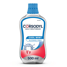 Corsodyl Mouthwash Daily Gum Care, Fluoride Mouthwash, Alcohol Free, Cool Mint,