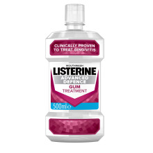 Listerine Advanced Defence Gum Treatment Mouthwash (500ml), Clinically Proven to Treat Gum Disease as in Little as Two Weeks, Repels Plaque Germs to