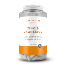 Myvitamins Zinc & Magnesium Capsules | High-Strength Blend with Vitamin B6 | Supports Immunity, Energy, Testosterone & Bone Health | 90 Vegan Friendl