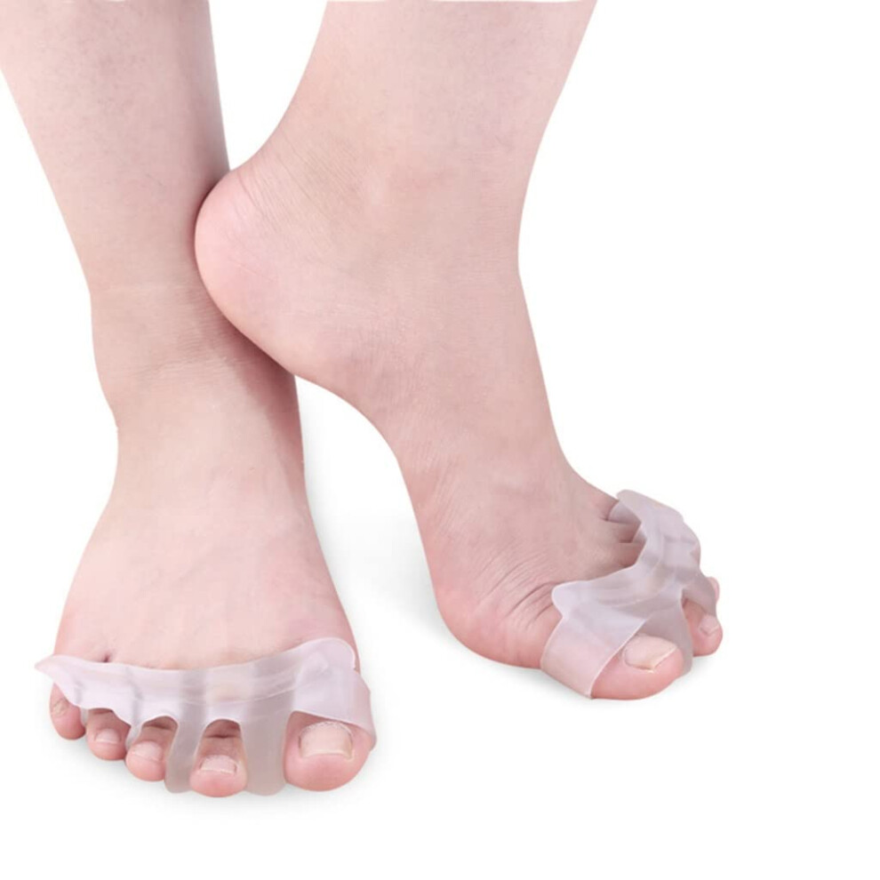 Toe Separators Gel Toe Stretchers for Overlapping Toes Pain Relief Flexible Silicone Fit for Yoga