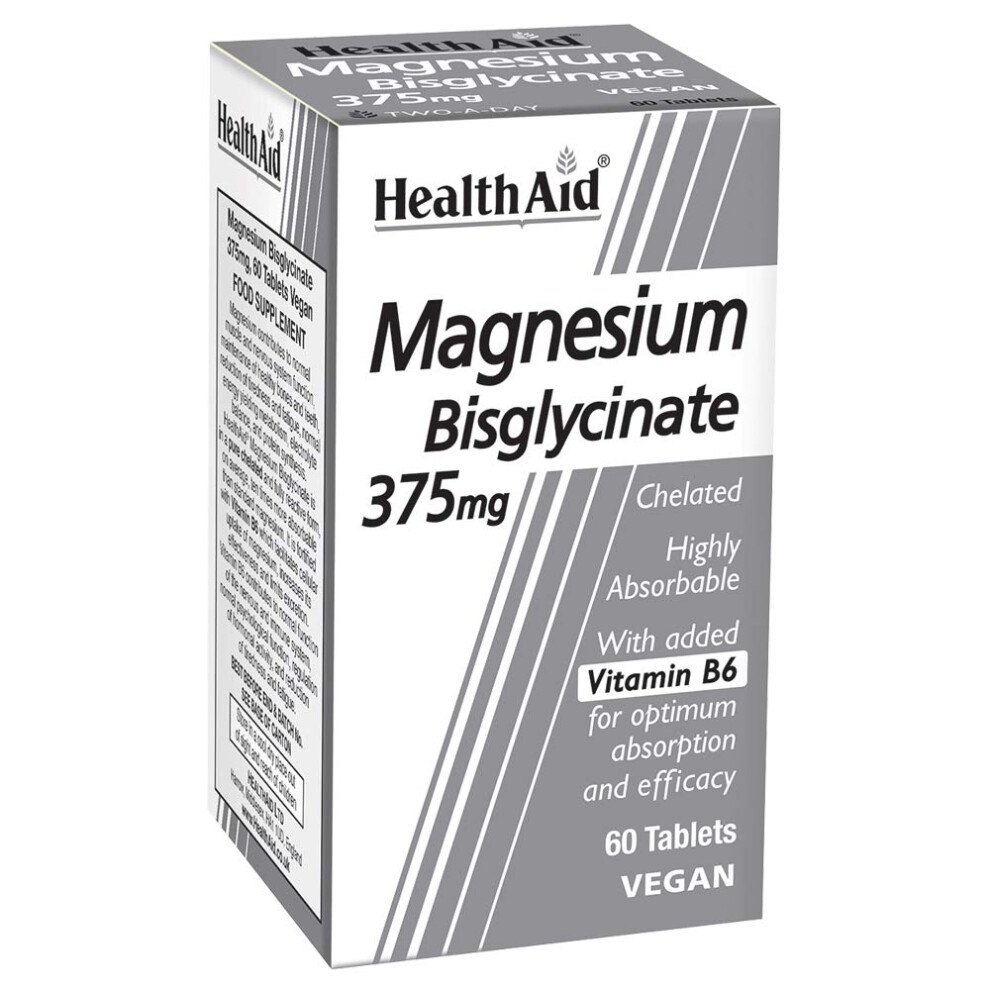 Healthaid Magnesium Bisglycinate Vegan Tablets, 60-Count