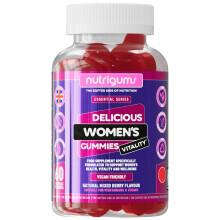 Women's Vitality Multivitamins & Probiotics Gummy | Contains 19 Active Nutrients | Mixed Fruit Flavour | 60 Vegan Gummies | Gut, Bones, Energy, Hair,