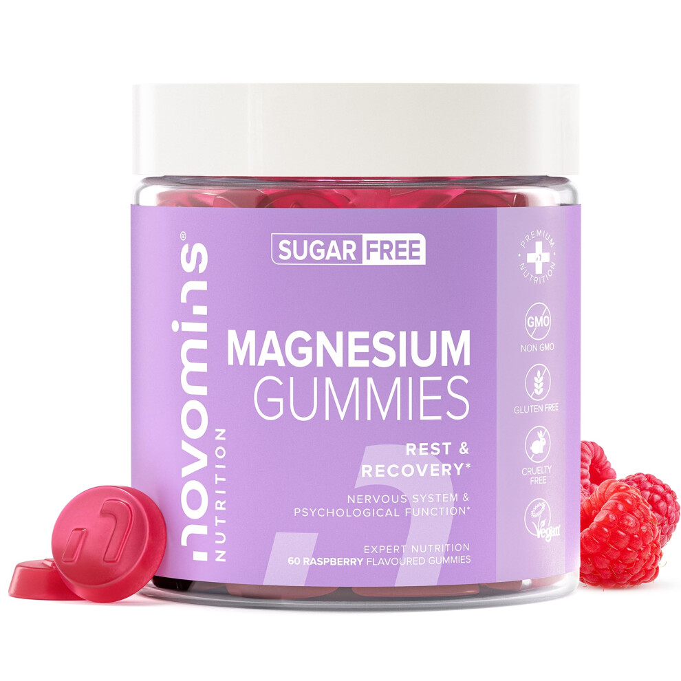 Novomins Adult Magnesium Gummies Sugar Free - High Strength 1636Mg Magnesium Citrate Offe