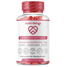 Magnesium Glycinate Gummies Adult - Mixed Berry Flavor, 400mg High Absorption Magnesium Chewable for Stress Relief, Sleep & Muscle Relaxation - N