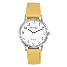 Ravel - Women's Pastel Coloured Everyday Watch (36mm case) - Analogue Quartz - R0137.09.1 - Lemon/Silver Tone