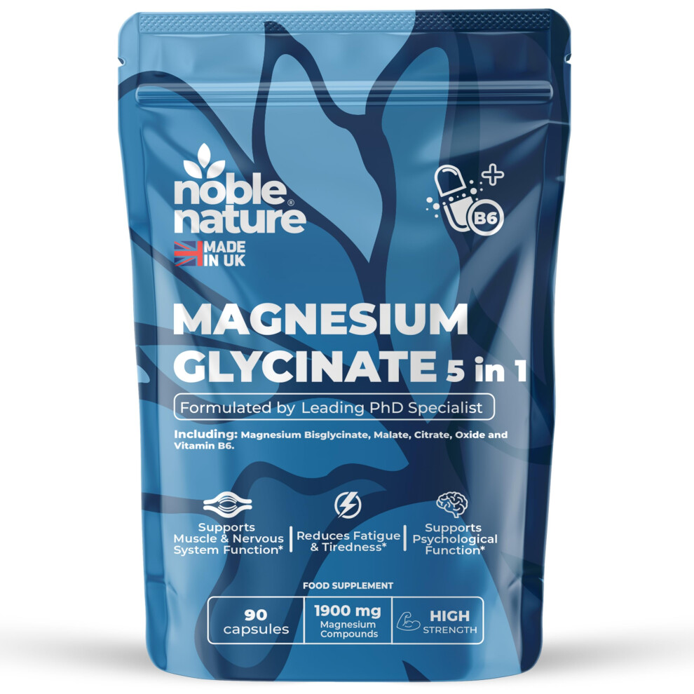 Photos - Vitamins & Minerals Magnesium Glycinate 5-in-1 Complex Formulated by PhD Expert High Strength 1900mg Supplements as Bisglycinate, Malate, Citrat