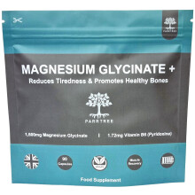 Magnesium Glycinate + with Added Vitamin B6-1600mg Supplement as Bisglycinate - High Strength - High Absorption - 320mg Elemental Magnesium - 90