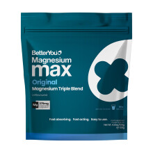 BetterYou Magnesium Glycinate, Citrate & Malate Supplement | 1942mg Magnesium Max Powder - Unflavoured, 3-in-1 Powder 375mg Elemental Absorbtion,