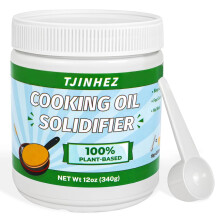 Cooking Oil Solidifier Powder 340g - 100% Plant-Based Oil Hardener, Fast Waste Oil Solidification for Kitchen, Safe & Easy Cooking Oil Disposal