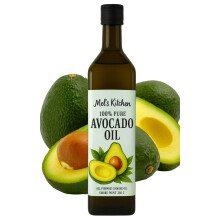Mel's Kitchen 100% Pure Avocado Oil - 1 Litre in Glass Bottle | Natural, Refined and Bottled in UK | Good for Cooking, Drizzling & Dipping