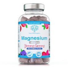 Magnesium Gummies, Providing 180mg Daily dose of Elemental Magnesium from Citrate - 60 Natural Berry Flavour Chewable Yummy Gummies for Better Sl