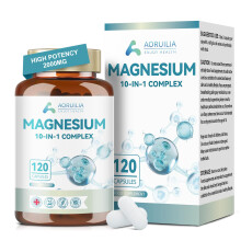 Magnesium Complex 2000mg 10 in 1 - Magnesium Glycinate, Citrate, Taurate, Malate, Oxide & More, Providing 400mg of Elemental Magnesium for Sleep,