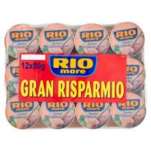 Rio Mare: Set of 12 Cans of Tuna Fish in Olive Oil, Yellowfin Tuna Quality Pack