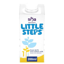 SMA Little Steps by Ready To Drink First Infant Baby Milk from birth Ready-to-use milk 200ml, Pack of 12