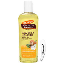 PALMER'S Shea Butter Formula Raw Shea Nourish Body Oil with Vitamin E, 250ml - Deep Moisturizing & Hydrating Body Oil for Dry Skin, Bath, Shower