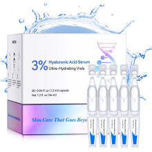 Hyaluronic Acid Tubes, 3% Hyaluronic Acid Serum Ultra-Hydrating Vials for face & Skin | Pre-makeup SkinCare | Anti-Aging serum for Sensitive skin