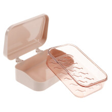 Soap Dish with Lid and Drainage for Bathroom, Travel Waterproof Soap Container Box, Easy Clean Design