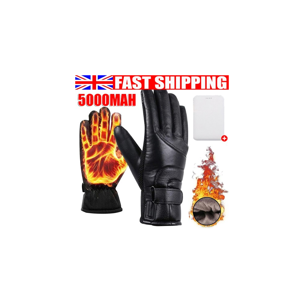 Rechargeable 5000Mah Battery Electric Heated Gloves Thermal Motorcycle Gloves Uk 9389447954260