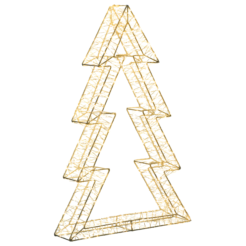 Beliani Outdoor Decoration Led Akeran Christmas Tree 60 Cm Silver