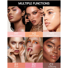 (B2# Blush) 12ML Natural Blush Liquid Beauty Wand Women Face Lasting Shimmer Highlight Blush