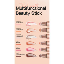 (C1# Finishing) 12ML Natural Blush Liquid Beauty Wand Women Face Lasting Shimmer Highlight Blush
