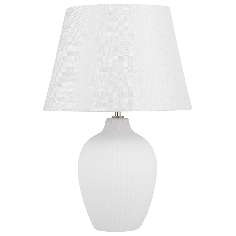 Beliani Table Lamp Fergus Ceramic White