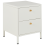 Beliani 2 Drawer Bedside Table KYLEA Metal White 1