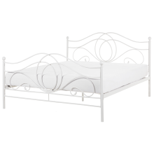 Bed Metal LYRA 140 x 200 cm (EU Double) White