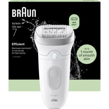 Elektrischer Epilierer - BRAUN - SE7-011 - 2 Modi - 40 Min - Wasserdicht - Weiß