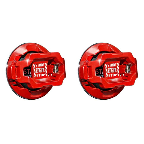 2X Car Start Stop Button Decor Car Engine Push Start  Button Cover Protector Start Stop Button for Car