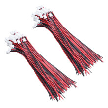 100Pcs JST 2.0 2P Male Connector Wires Cables