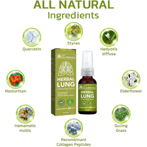 30ML Herbal Lung Cleansing Spray For Improve Respiratory System Cleanse Trachea 2