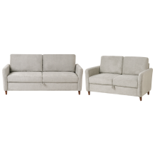 Living Room Set 5 Seater MARE Fabric Grey