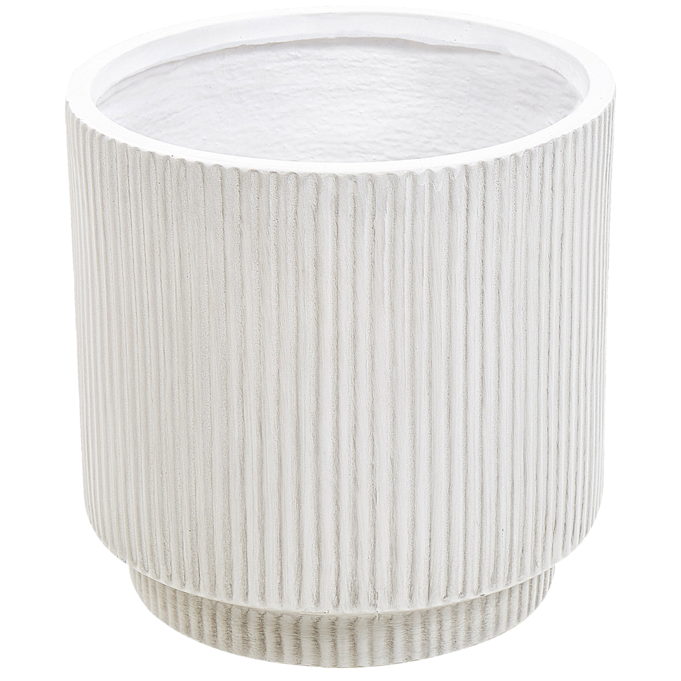 Beliani Plant Pot Daria 30 Cm Off-White
