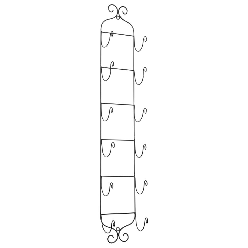 Beliani Wall Mounted Wine Rack Hydrogen Metal Black