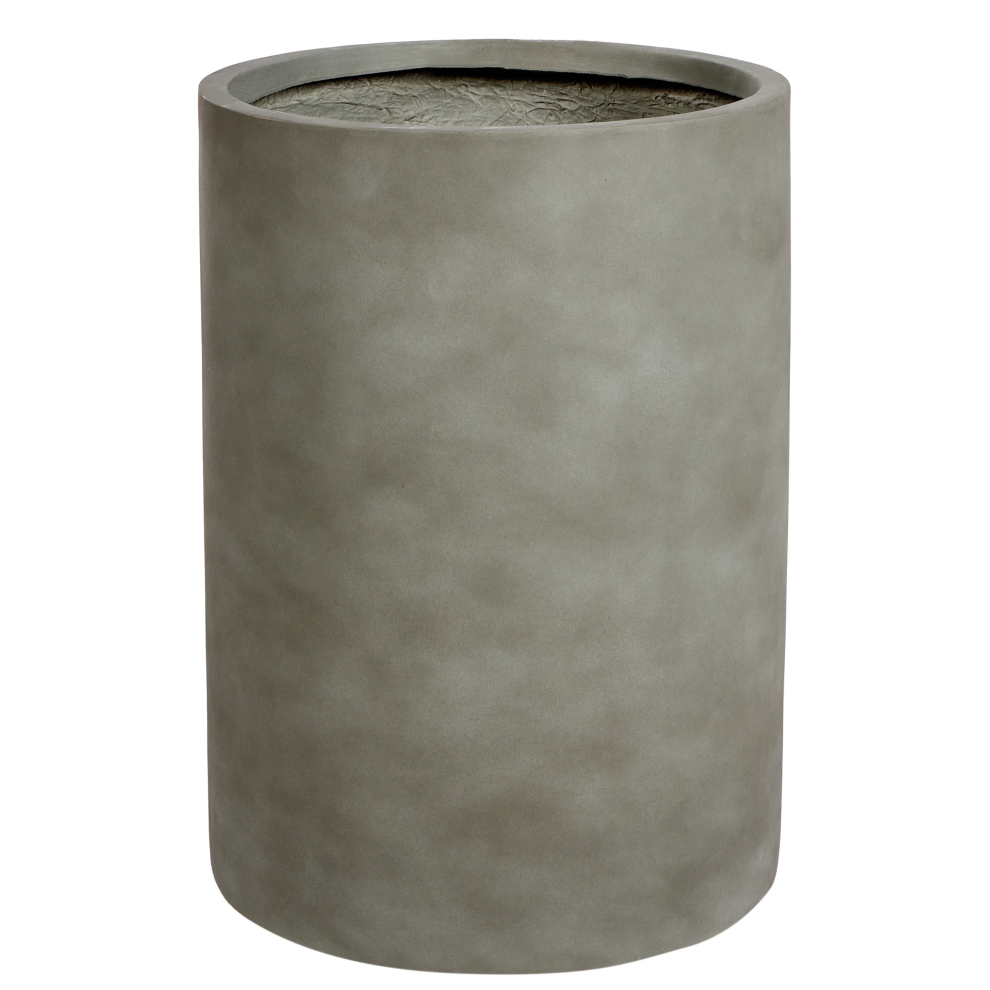 Beliani Plant Pot Eucommia 36 Cm Grey
