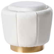 Pouffe IRVING Velvet White