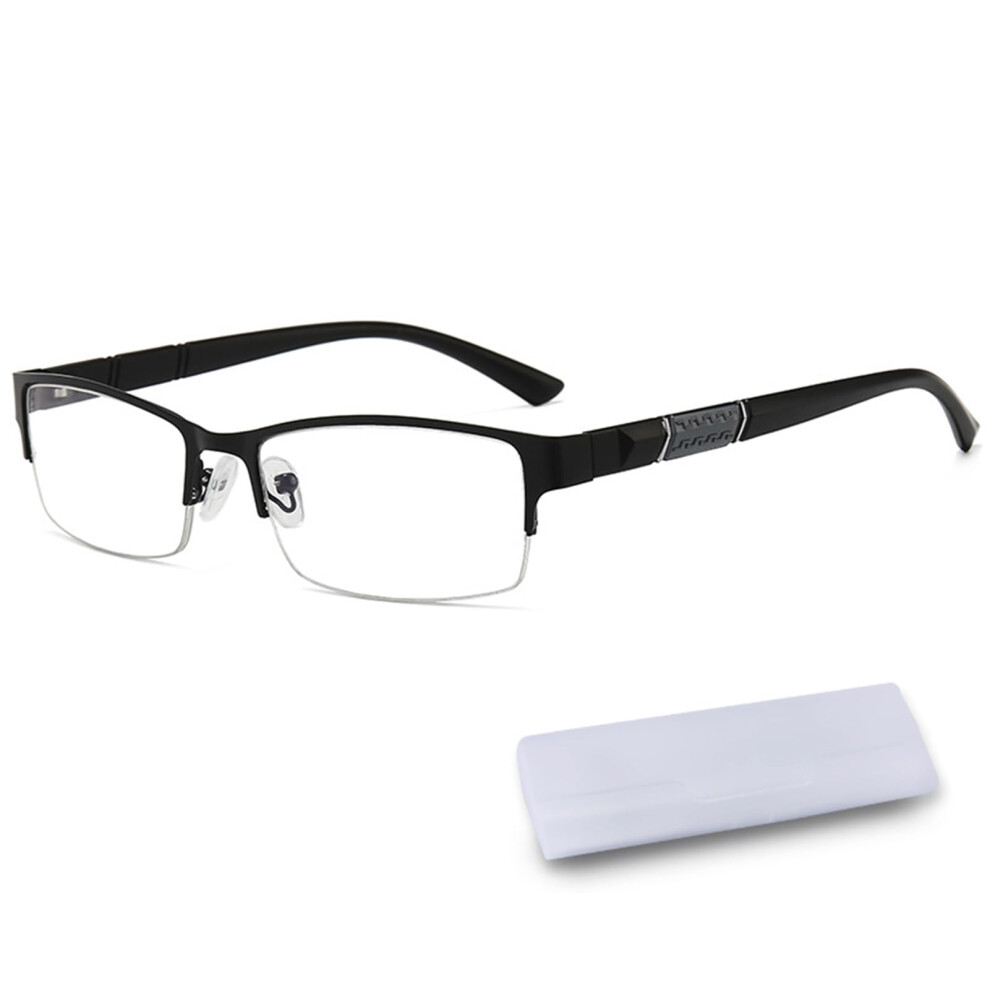 Blue/Light/Black Blocking Reading Glasses For Men 1.0X, Half Frame Weight Durable Computer Readers