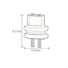4 Pcs 2 Pin 0.78mm Female Socket Double Needle Socket Earphone Convex Female Socket for 0.7-0.8mm Male Pin Black