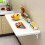 Wall Mounted Folding Table 60x30cm White, SpaceSaving Fold Down Wall Desk for Home Office Kitchen 1