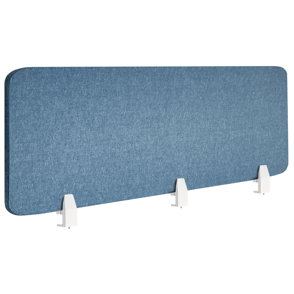 Beliani Desk Screen Split 180 X 50 Cm Blue