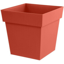Quadratischer Blumentopf - Toskana - EDA - 49,5 x 49,5 x H.52,5 cm - Innen / Außen - 87L - Orange Terrakotta