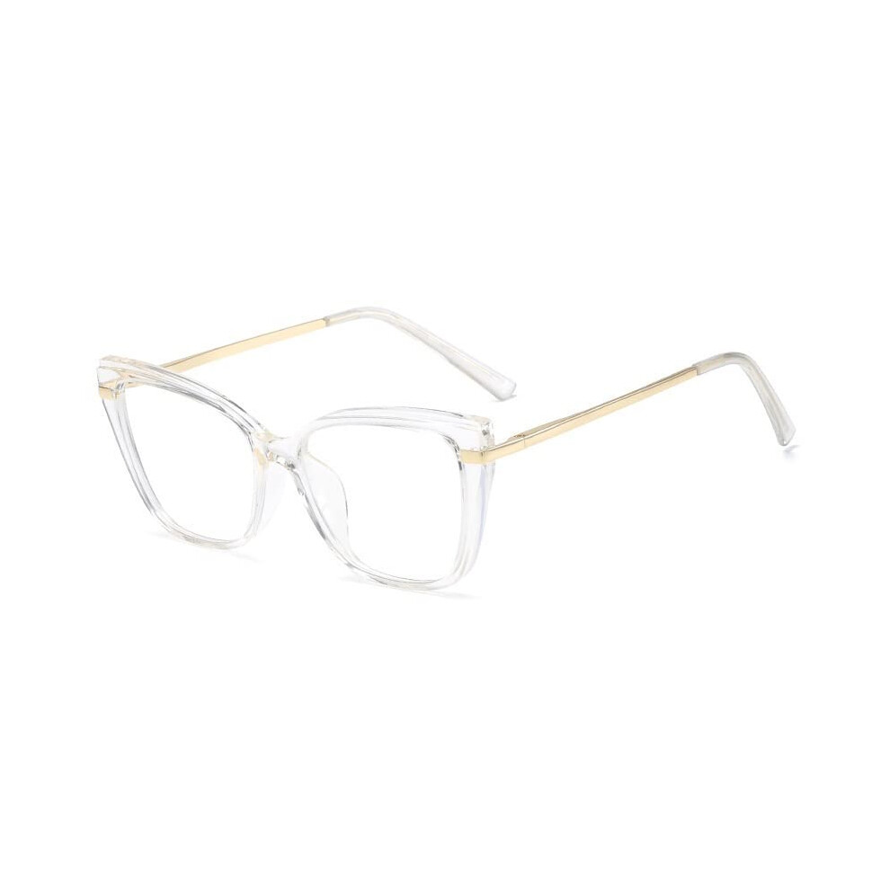 Transparent Cat Eye Blue Light Blocking Reading Glasses +250 Anti Glare Computer Readers for Women