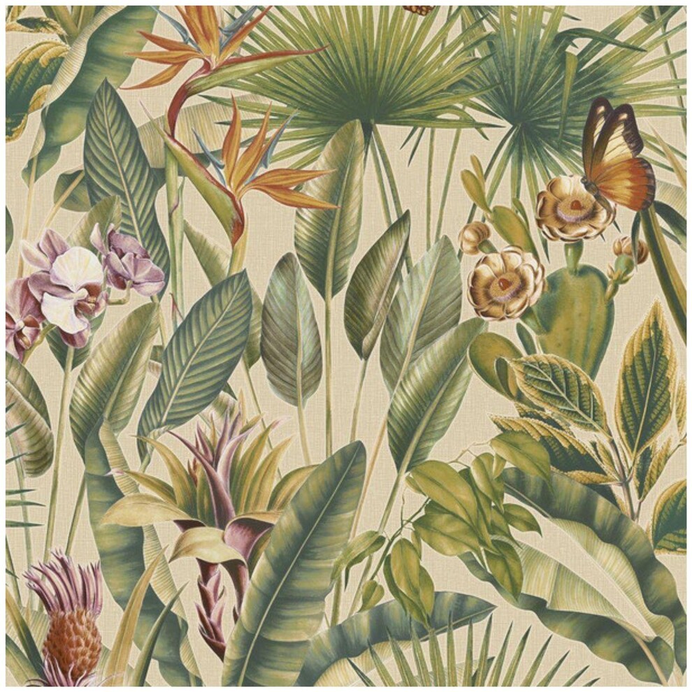 Cream Botanical Wallpaper Heavyweight Vinyl Paste The Paper Rasch Luxury - Image 6
