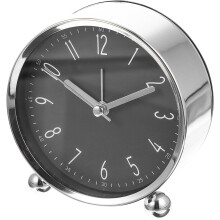 Loud Battery Alarm Clock – Compact Grey Desk Clock
