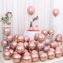 25 Stück roségoldene Metallballons