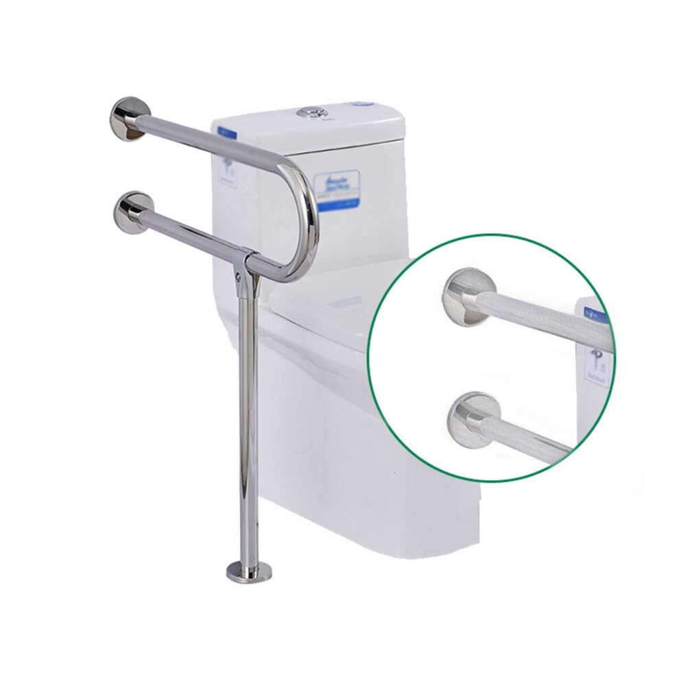 Stainless Steel Bathroom Grab Bar for Elderly, NonâSlip Toilet Safety Rail with RustâResistant Support